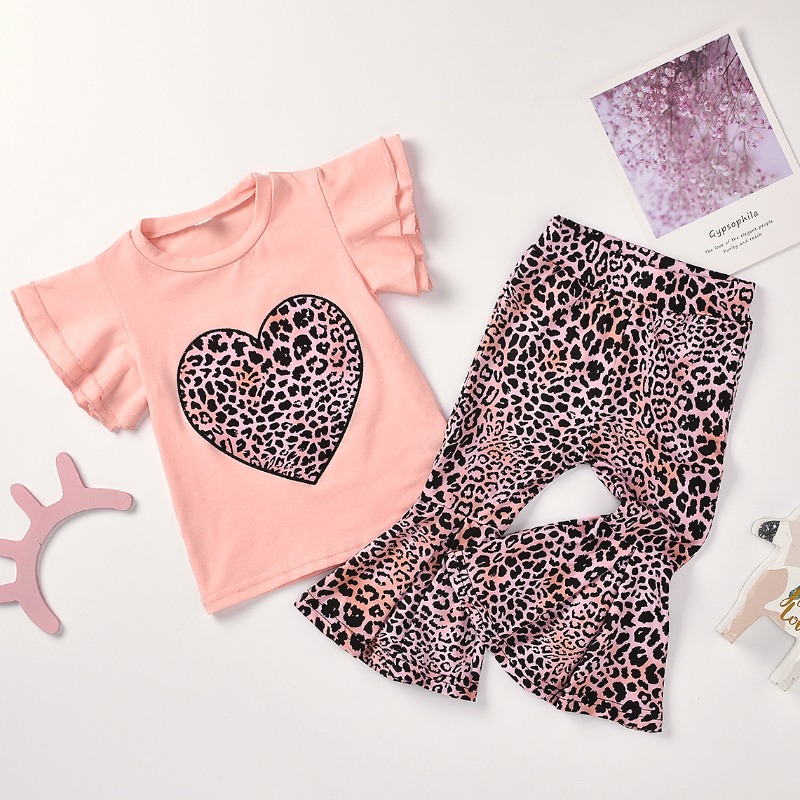 

Lovely Casual Print Pink Girl Two-piece Pants Set
