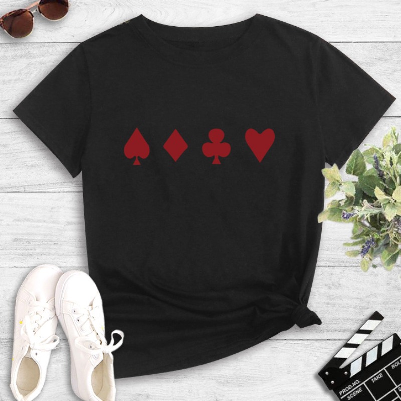 

Lovely Leisure O Neck Print Black T-shirt