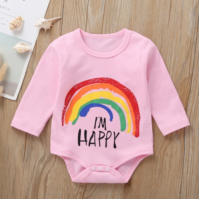

Lovely Trendy Print Pink Girl Bodysuit