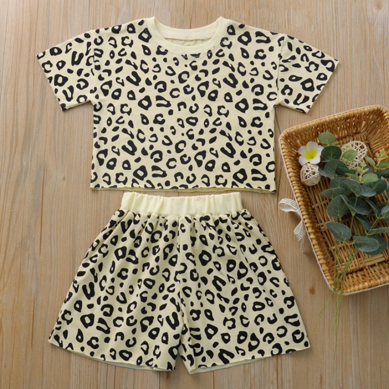 

Lovely Trendy Leopard Print Girl Two-piece Shorts Set