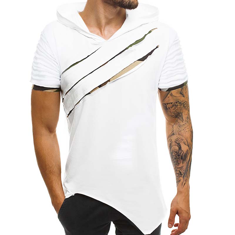 

Lovely Leisure Patchwork White T-shirt