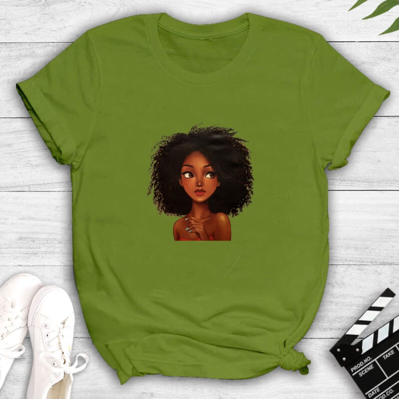 

LW Leisure O Neck Print Green T-shirt