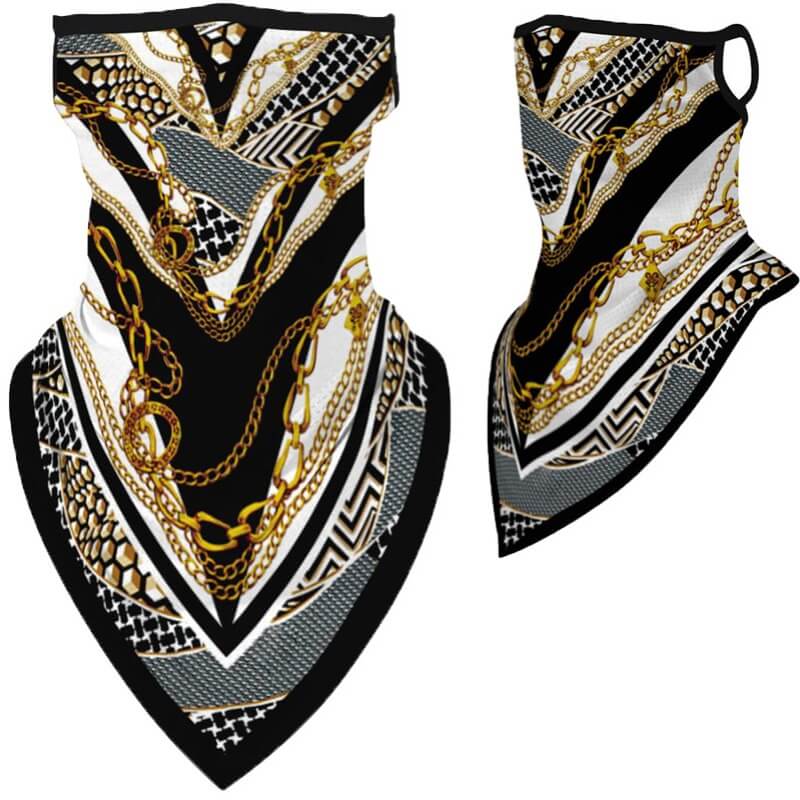 

Lovely Sportswear Print Gold Face Mask