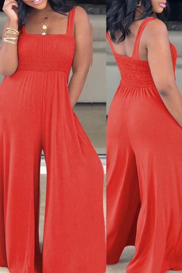 

lovely Casual Loose Red One-piece Jumpsuit