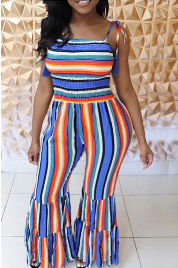 

lovely Trendy Striped Multicolor One-piece Jumpsuit, Multicolor mstn