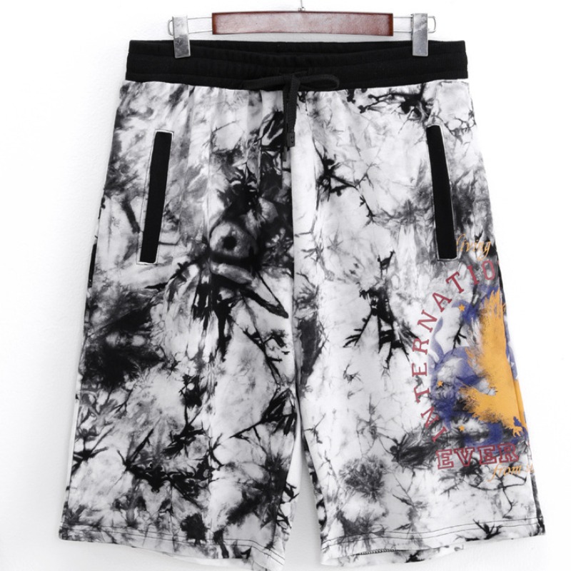 

Lovely Casual Tie-dye Black Shorts