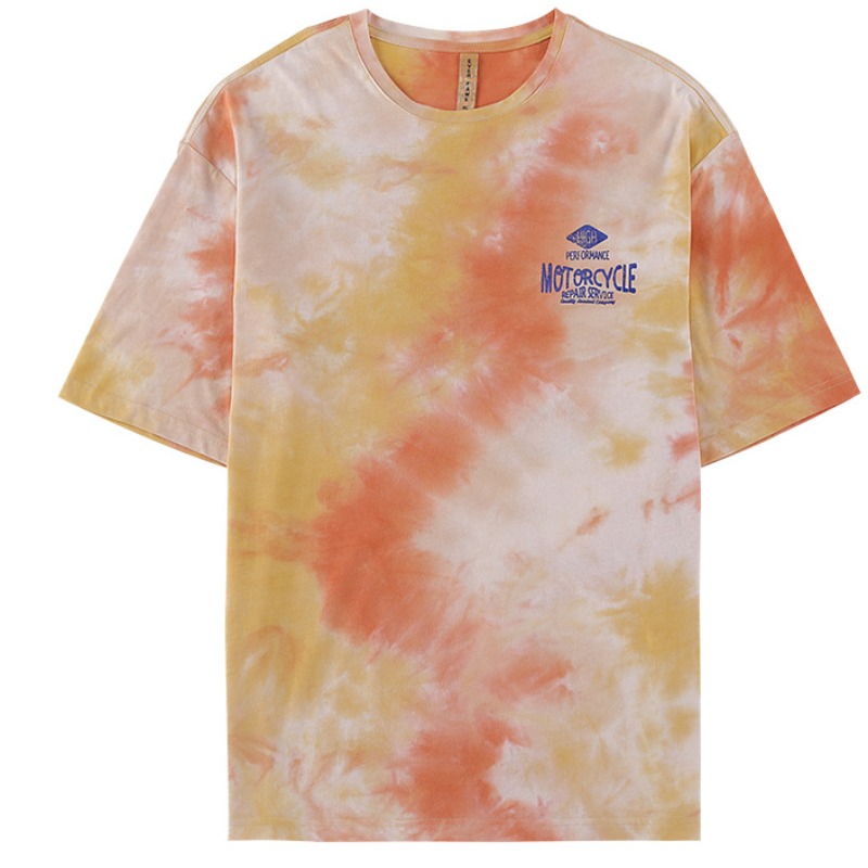 

lovely Casual O Neck Tie-dye Orange T-shirt