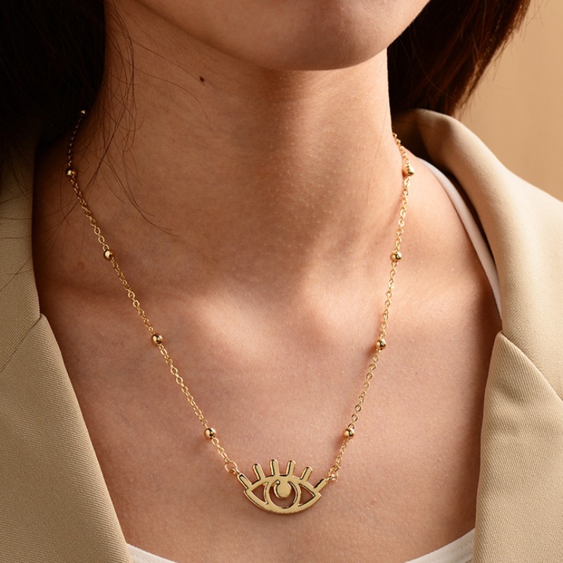 

lovely Sexy Eye Gold Necklace