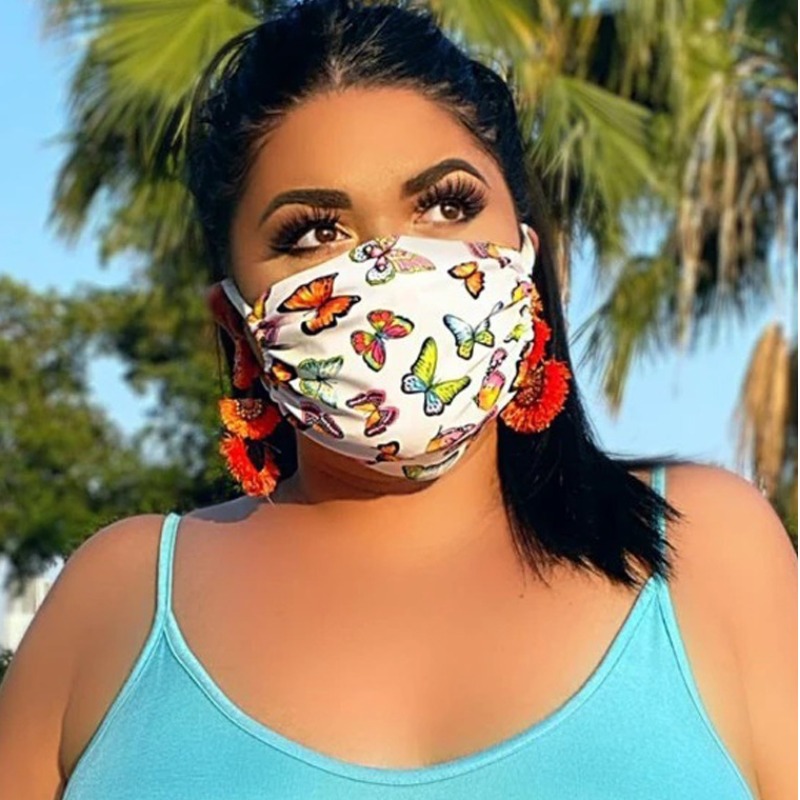 

Lovely Casual Print Multicolor Face Mask, Multi