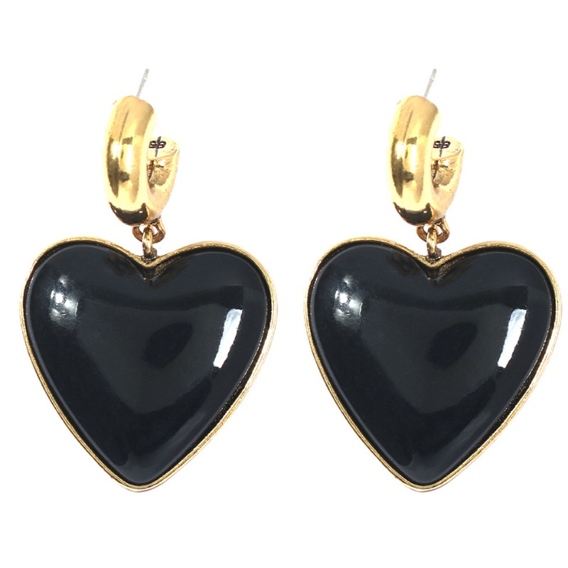 

lovely Trendy Heart Black Earring