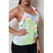 Lovely Stylish Tie-dye Multicolor Camisole