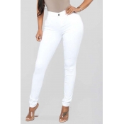Lovely Stylish Basic Skinny White Jeans