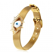 Lovely Trendy Eye Gold Bracelet