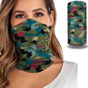 Lovely Trendy Print Army Green Face Mask