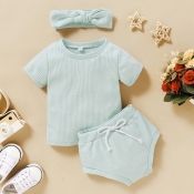 lovely Cosy Lace-up Baby Blue Boy Two-piece Shorts