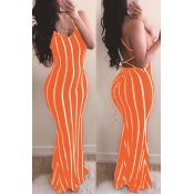 lovely Sexy Striped Croci Maxi Dress