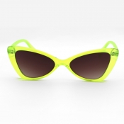 lovely Trendy Cat s Eye Frame Design Yellow Sungla