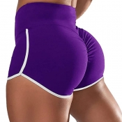 lovely Sportswear Patchwork Purple Shorts