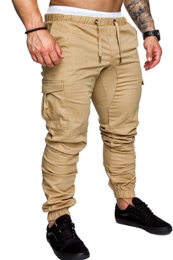 

Lovely Casual Drawstring Khaki Pants