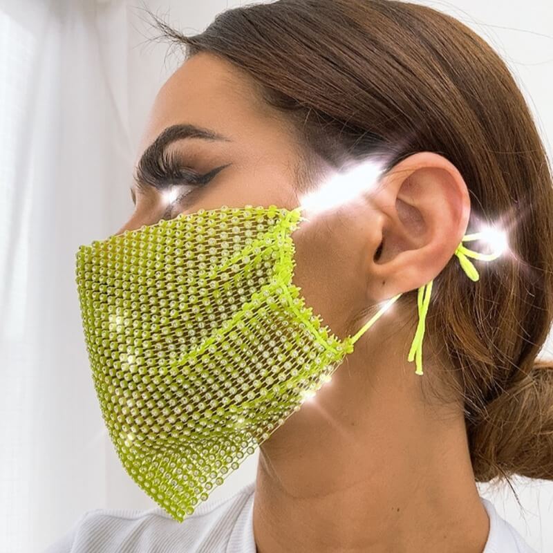 

lovely Sweet Sequined Yellow Face Protection