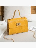 Lovely Sweet Zipper Design Yellow Messenger Bag