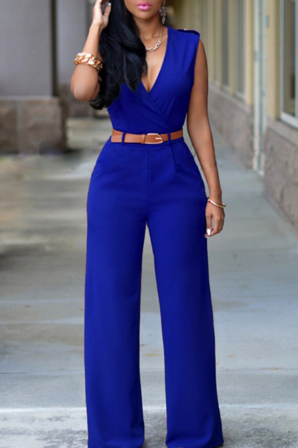 royal blue one piece jumpsuit