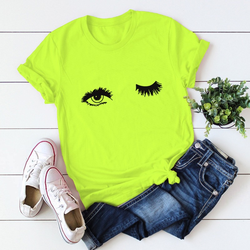 

lovely Casual O Neck Print Green T-shirt