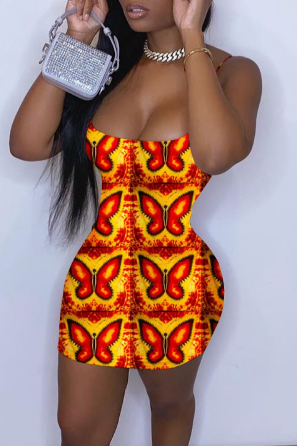

lovely Trendy Print Croci Mini Dress