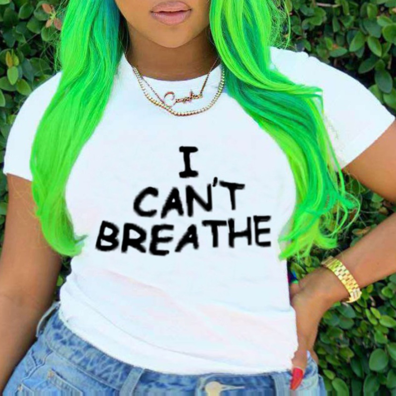 Lovely Street O Neck Letter Print White Plus Size T-shirt