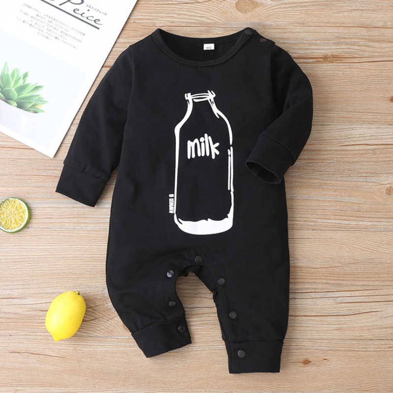 

lovely Casual O Neck Print Black One-piece Jumpsuit