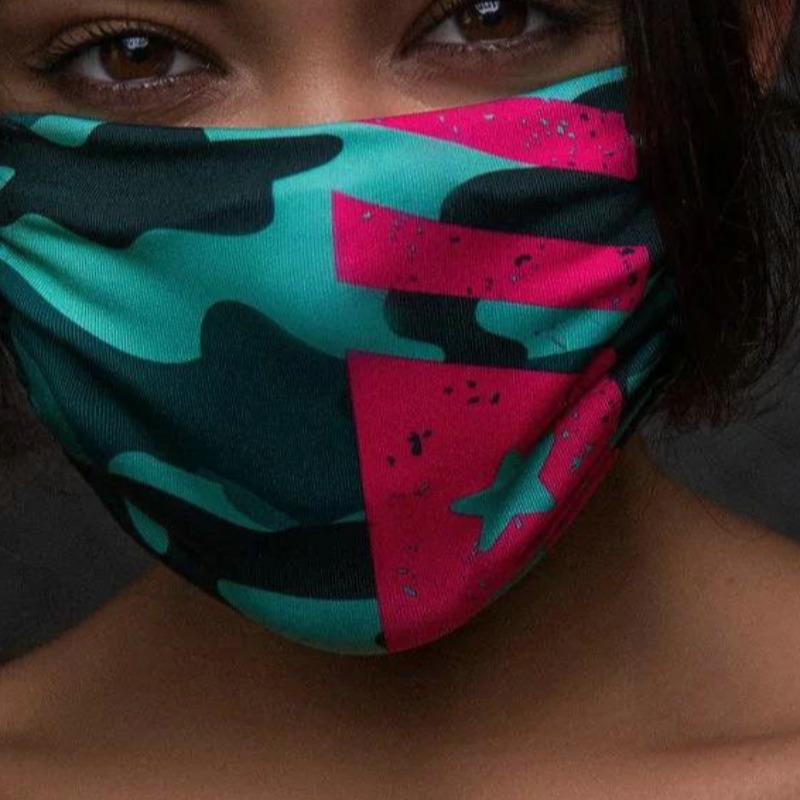 

Lovely Print Multicolor Face Mask, Multi