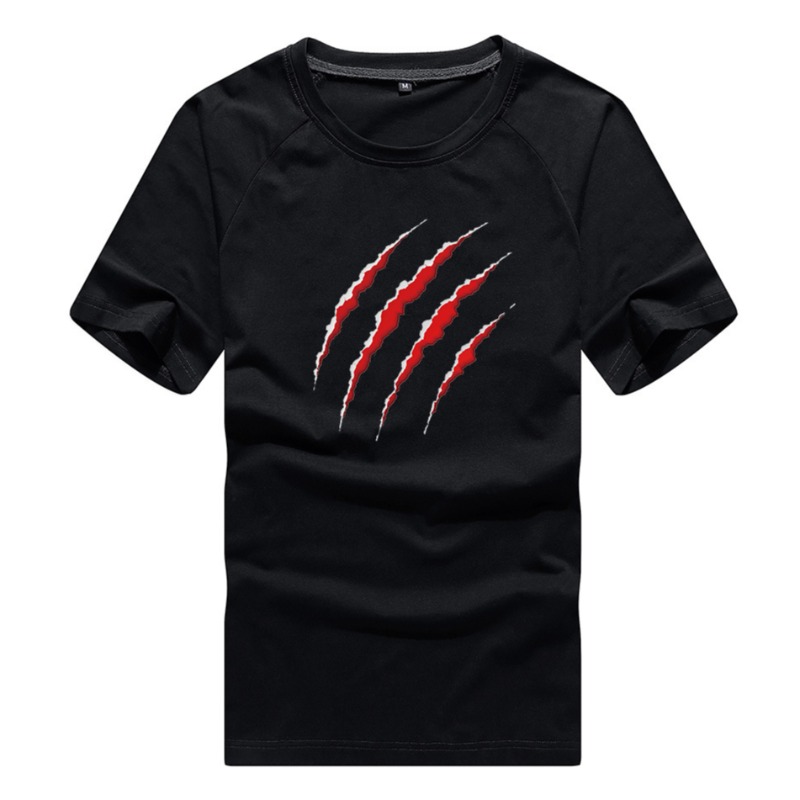 

lovely Leisure O Neck Print Black T-shirt