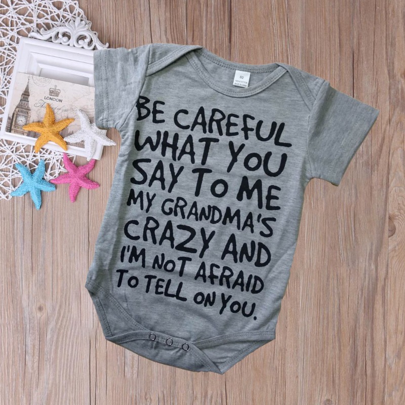 

lovely Leisure Letter Print Grey Girl One-piece Romper