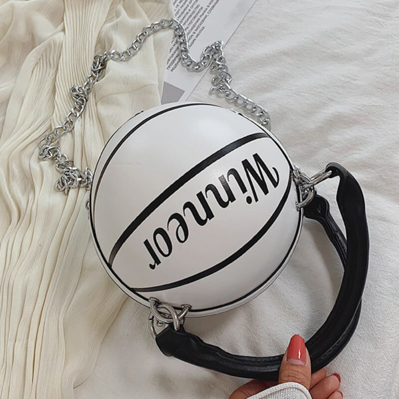 

Lovely Chic Basketball White Crossbody Bag