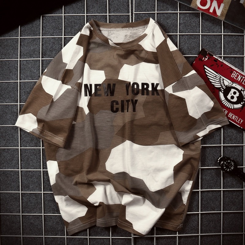 

lovely Casual O Neck Camo Print T-shirt