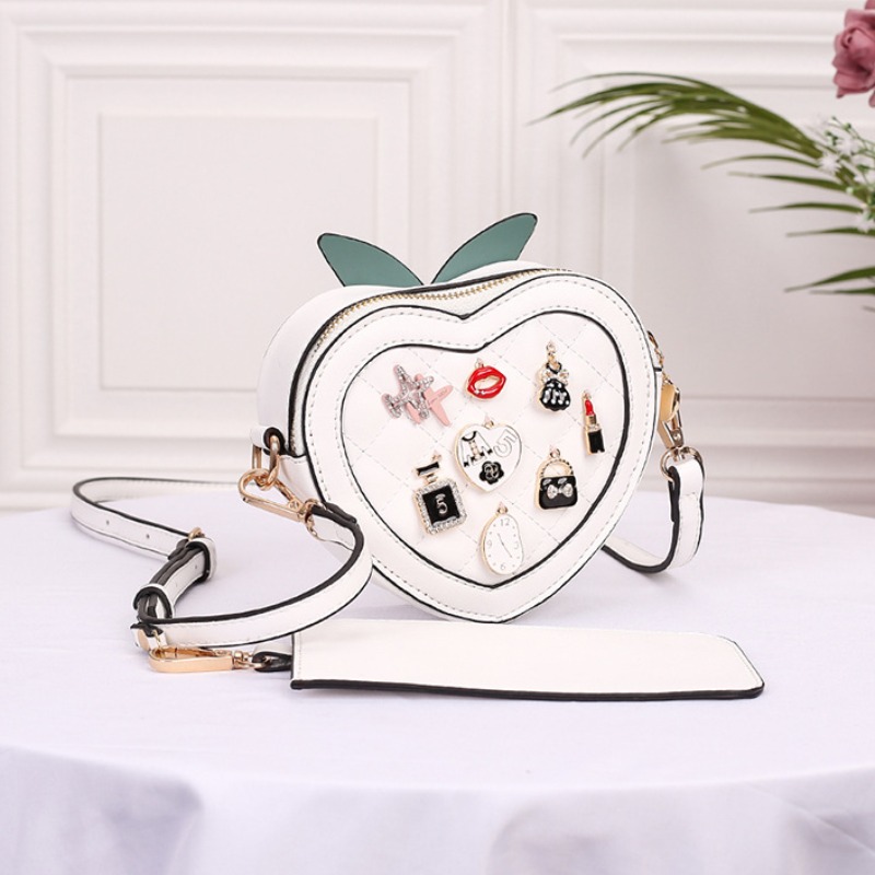 

lovely Chic Heart White Crossbody Bag