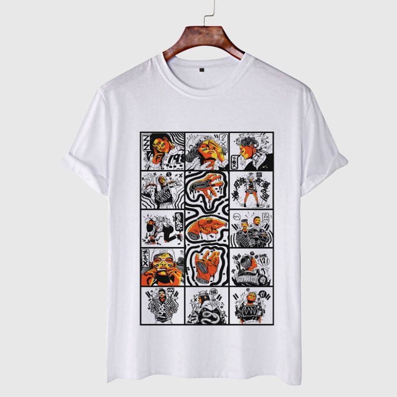 

lovely Leisure O Neck Print White T-shirt