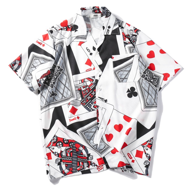

lovely Casual Turndown Collar Print White Blouse
