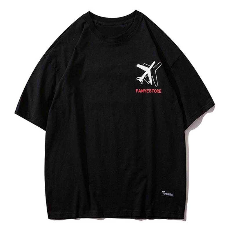 

lovely Leisure O Neck Print Black T-shirt