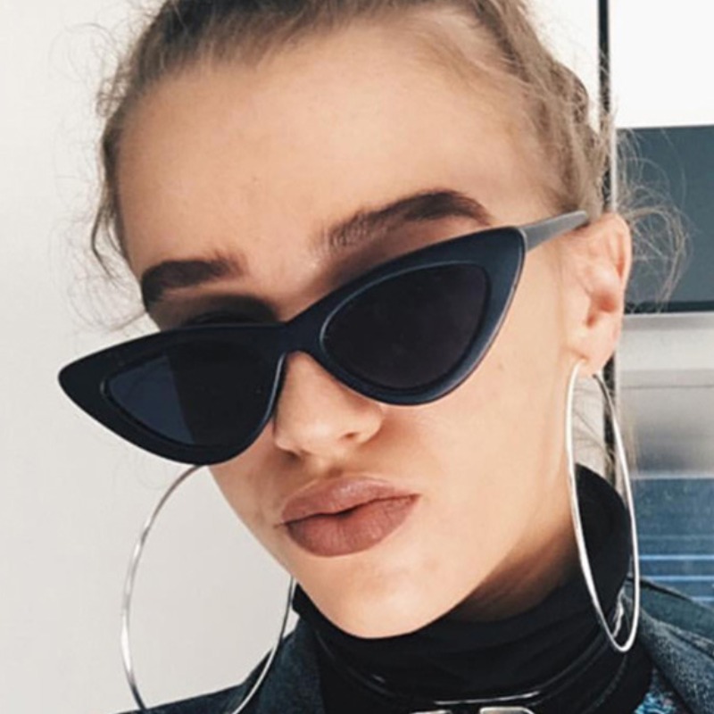 

lovely Chic Cat s Eye Frame Design Black Sunglasses
