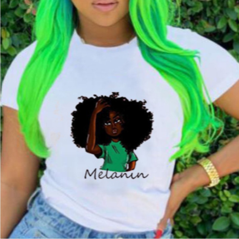 

lovely Leisure O Neck Print White T-shirt