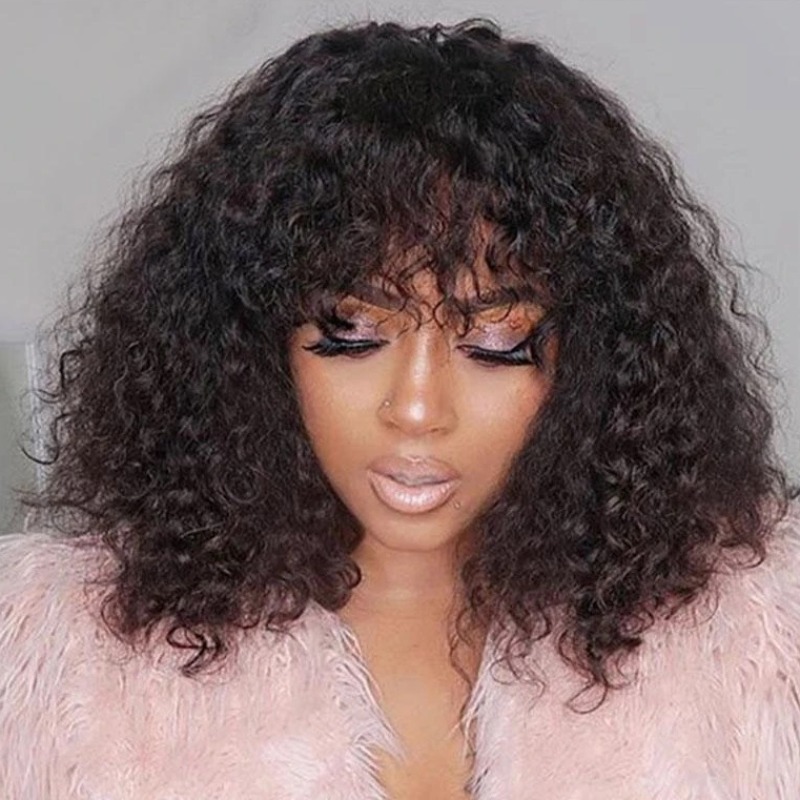 

lovely Stylish Bobo Curly Black Wigs