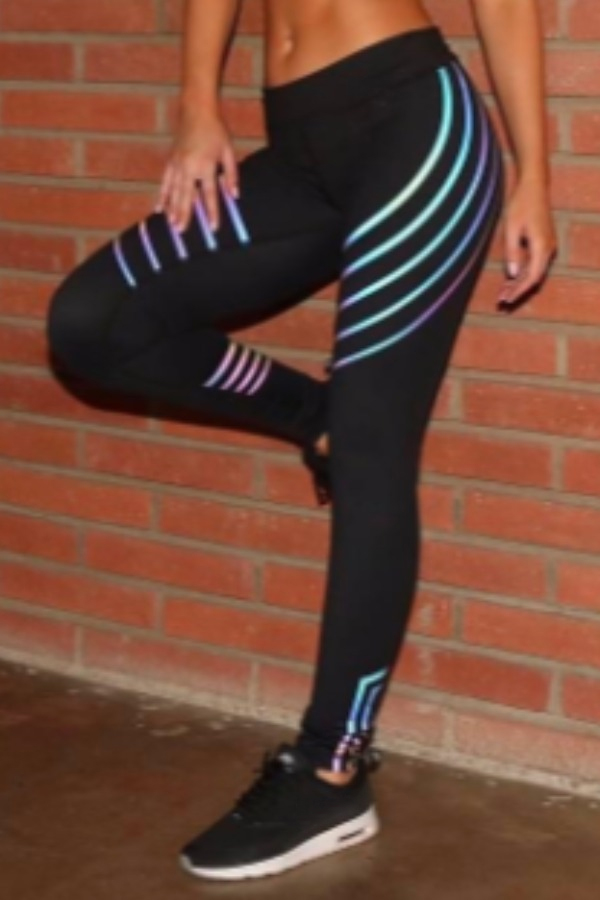 

Lovely Sportswear Striped Black Pants