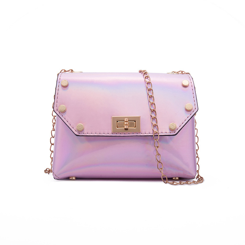 

lovely Stylish Chain Strap Light Pink Crossbody Bag
