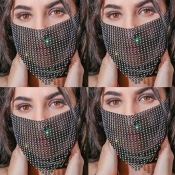 lovely Sweet Sequined Black Face Protection