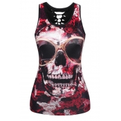 Lovely Casual Print Red Camisole