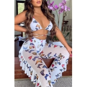 LW Butterfly Flounce Design Cover-up (Two-piece)