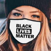 Lovely Letter Print White Face Mask