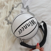 Lovely Chic Basketball White Crossbody Bag