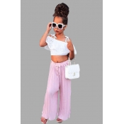 lovely Sweet Striped White Girl Two-piece Pants Se